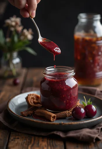 Švestková chilli omáčka se skořicí při servírování