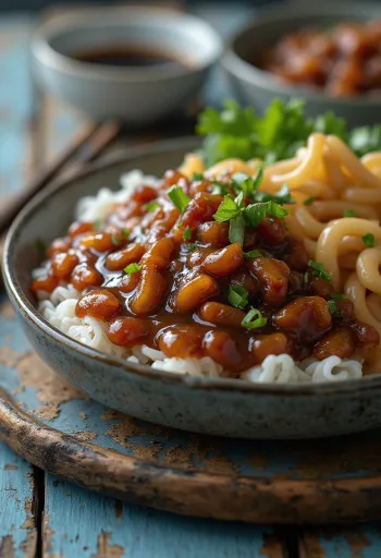 Hoisin omáčka servírovaná s asijskými pokrmy