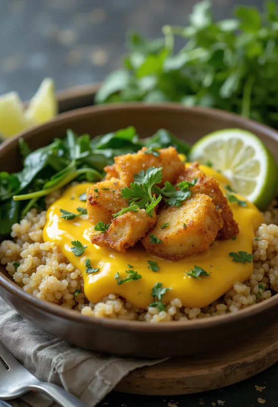 Špenátová quinoa s tofu a kari základem