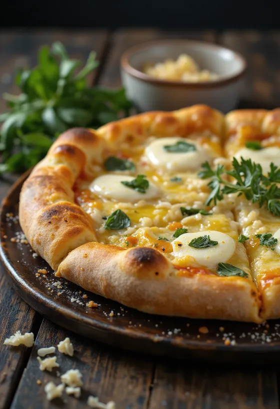 Pizza all’Aglio s česnekem a sýrem