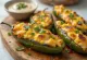 Grilované Jalapeno Poppers na BBQ servírované na prkénku