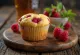 Malinový Cupcake při podávání