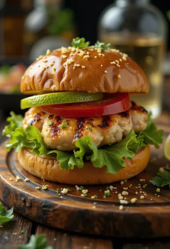 Tequila Lime Burger při podávání