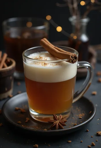 Cider zrající v dubovém sudu servírovaný ve sklenici
