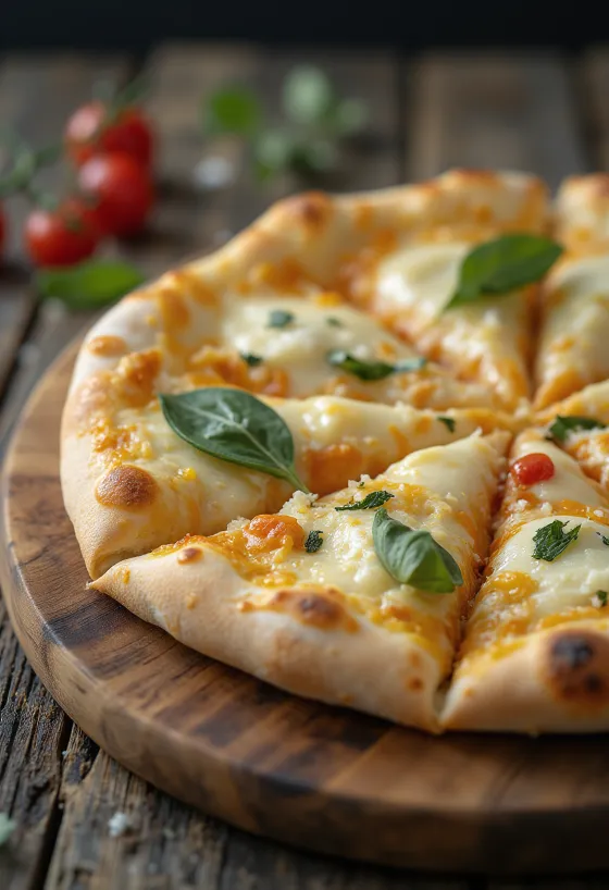 Pizza Bianca con Gorgonzola s krémovou gorgonzolou a rozmarýnem