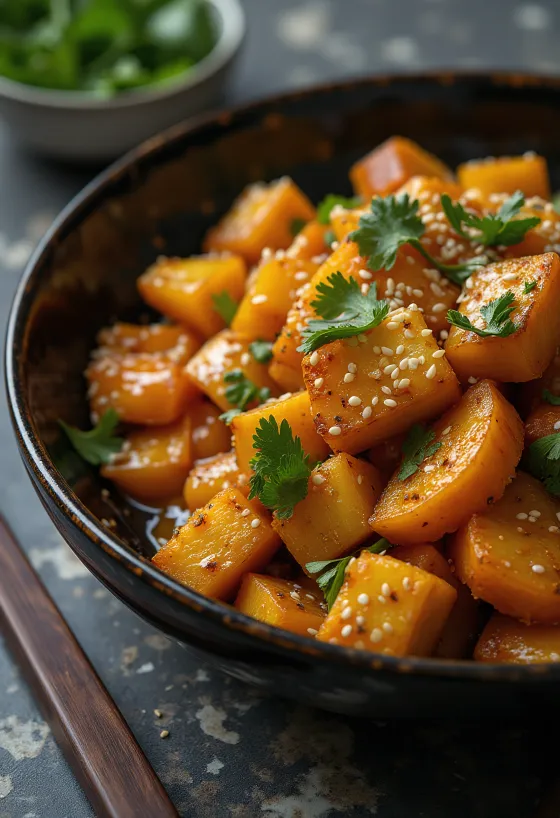 Dýňový wok s kari tofu