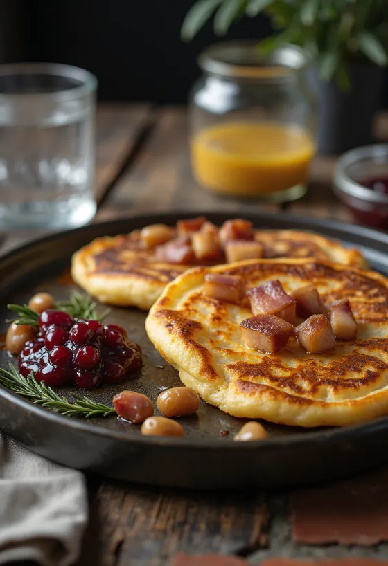 Fläskpannkaka servírovaná