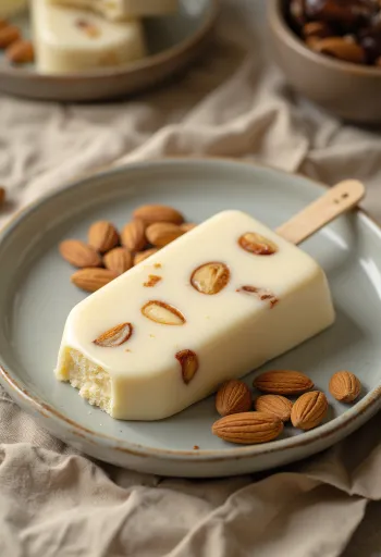 Zmrzlina Magnum White Almond servírovaná s polevou z bílé čokolády a kousky mandlí