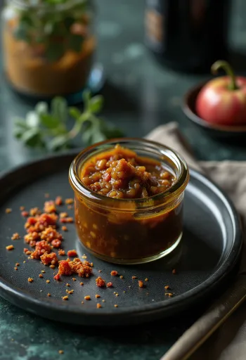 Emulgovaná hořčičná omáčka v malé misce