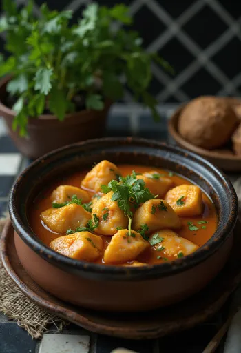 Tenga s tamarindem, bohatá rybí polévka s kokosovým mlékem a čerstvým koriandrem