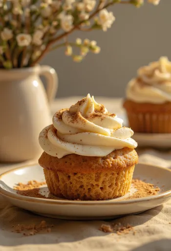 Čerstvě upečený perníkový krémový cupcake