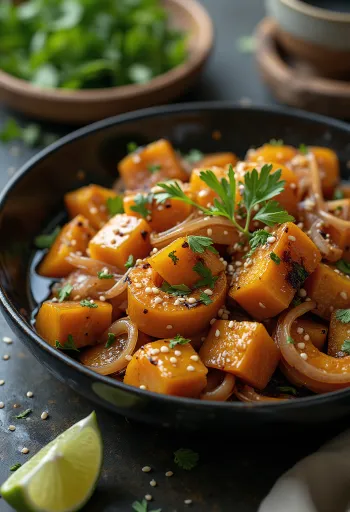 Dýňové wok s limetkou a tofu