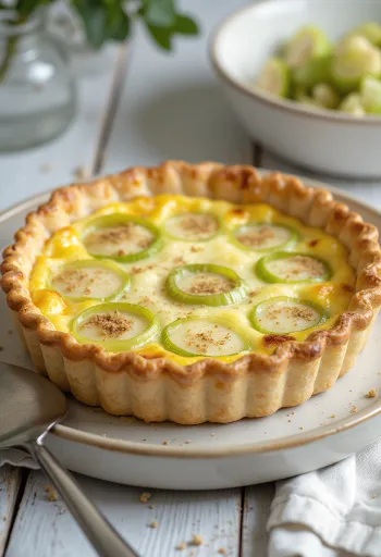 Quiche au Poireau servírovaný