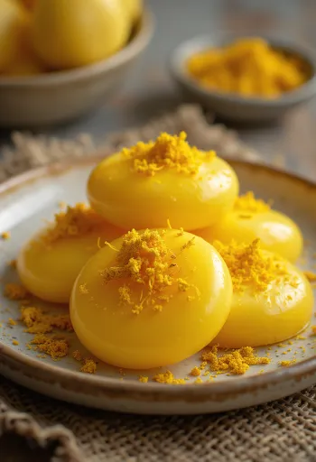 Sandesh se šafránem, tvarohová sladkost zdobená mandlemi