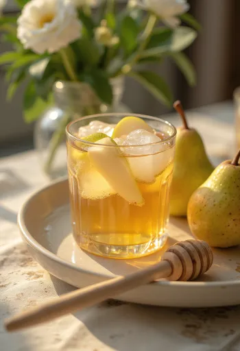 Irský hruškový cider s ledem