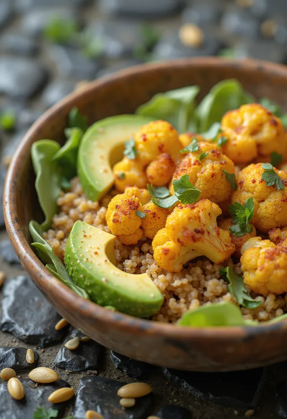 Pikantní květáková Buddha bowl