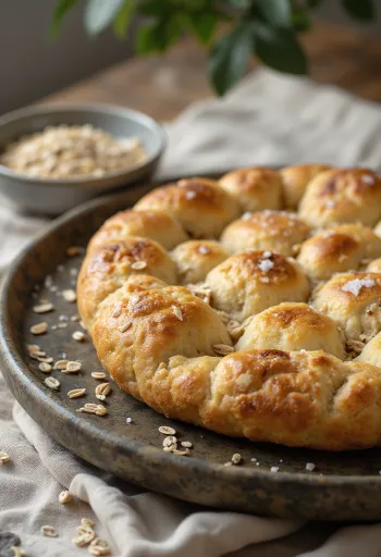 Ovesná focaccia servírovaná