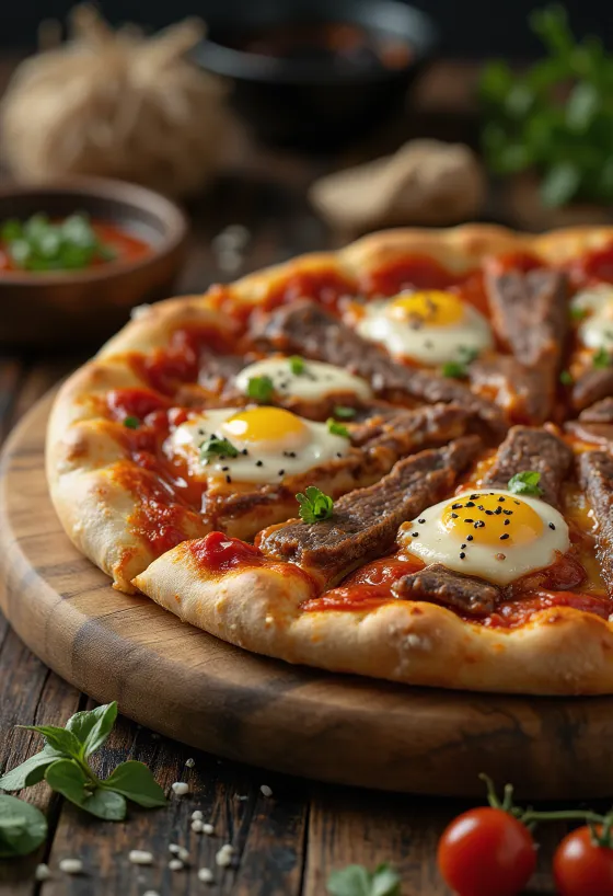 Korejská pizza s hovězím masem Bulgogi