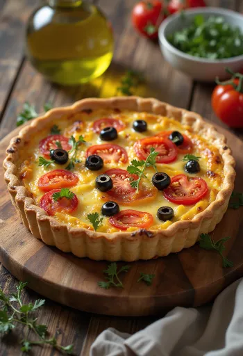 Quiche Provençale servírování