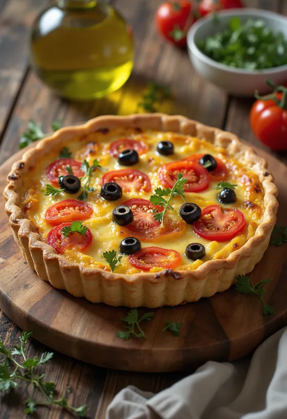 Quiche Provençale servírování