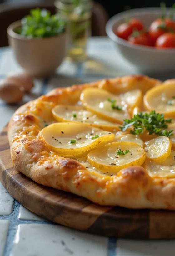Švýcarská pizza se sýrem raclette