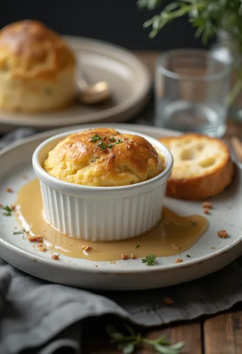 Gâteau de foie podávané s toustem a salátem