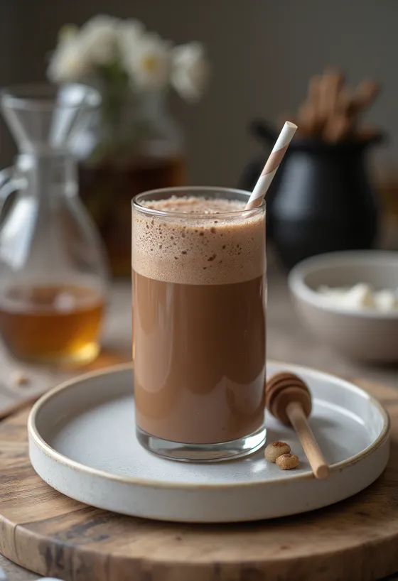 Čokoládový milkshake s bohatou pěnou