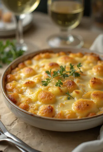 Bacalhau com natas portugalský zapečený pokrm s treskou