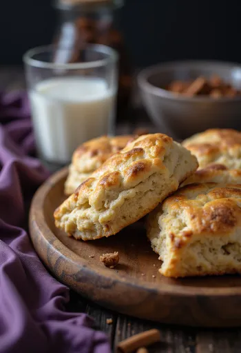 Skořicové scones servírované