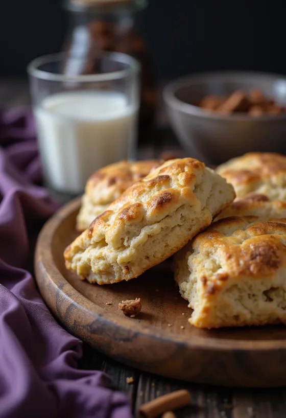 Skořicové scones servírované
