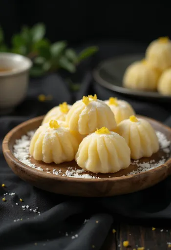 Mochi podávané s citronem