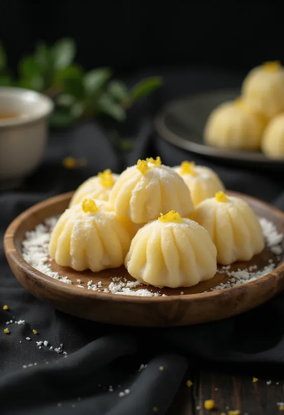 Mochi podávané s citronem