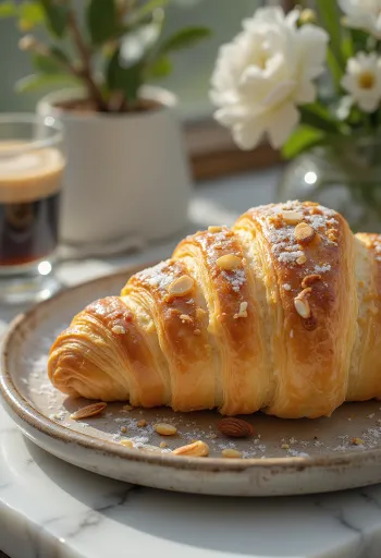Nízkosacharidový croissant servírovaný