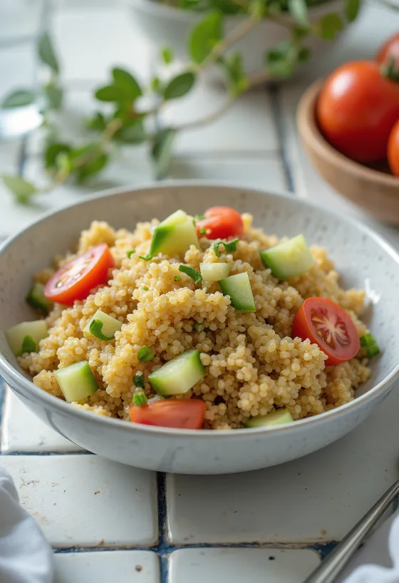 Quinoa salát s tahini dresinkem