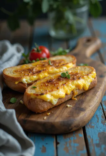 Grilovaný sendvič s lilkovou pomazánkou BBQ servírování