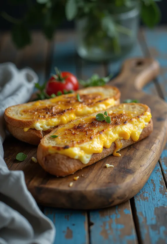 Grilovaný sendvič s lilkovou pomazánkou BBQ servírování