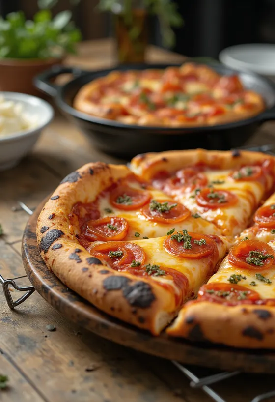 Detroit Style Pizza čtvercového tvaru, silná a křupavá