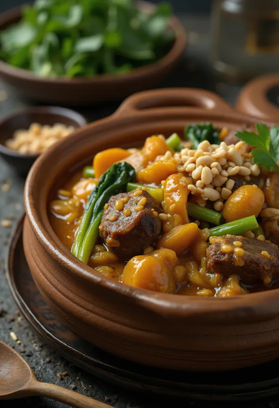 Kare-Kare servírováno