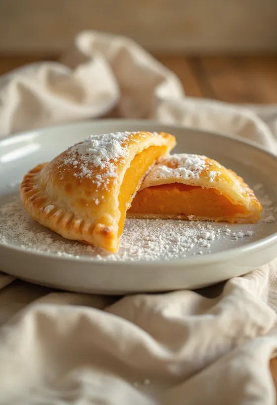 Chilské Empanada de Batata, batátová empanada ve zlatohnědém těstě