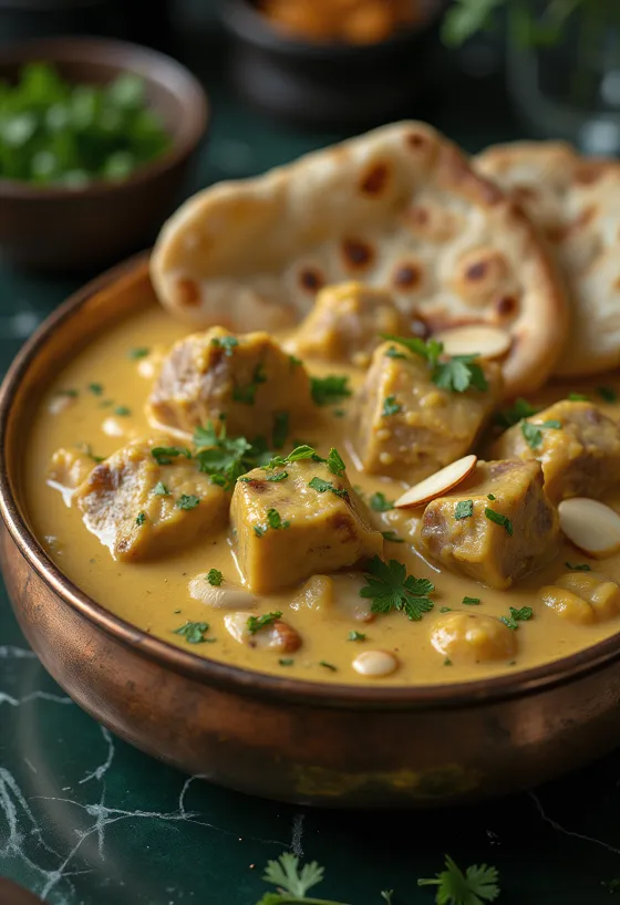 Jehněčí Korma servírovaná