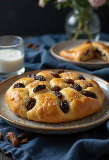 Rozinková a vanilková focaccia