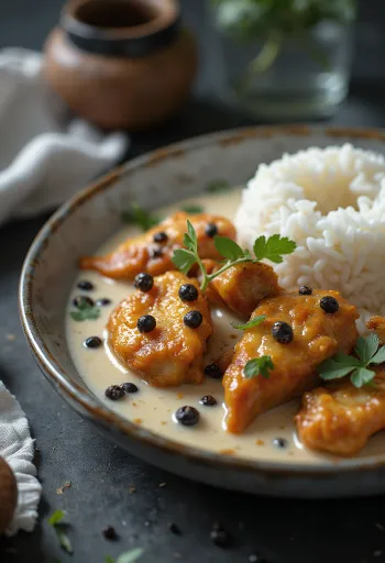 Kokosové kuřecí Adobo v bohatém a krémovém kokosovém mléce