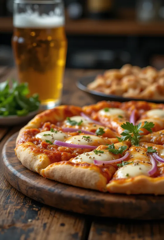 Kimchi pizza s korejským kimchi a omáčkou gochujang