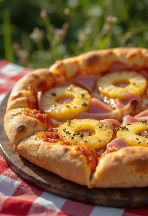 Klasická Pizza Havaj s ananasem a šunkou