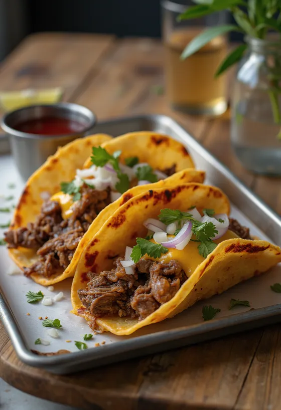 Jehněčí Birria Tacos, mexické kořeněné jehněčí v tortille