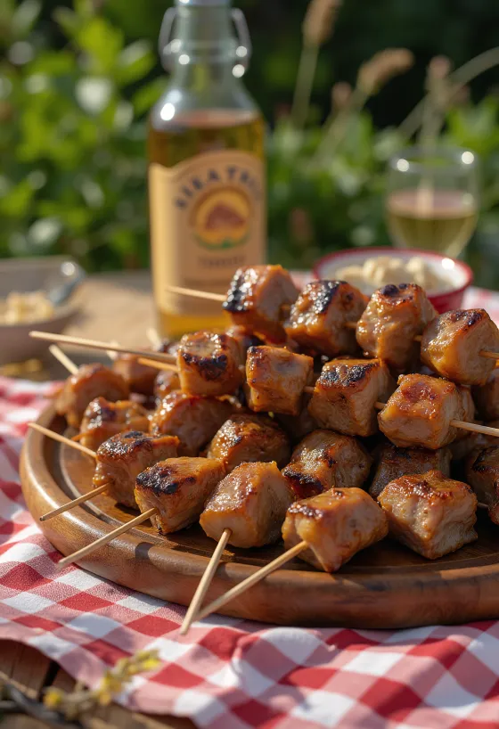 Arrosticini servírované