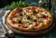 Pizza Capricciosa s olivami a kapary podávaná