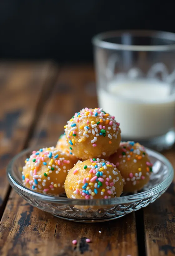 Punčové kuličky obalené v barevném cukrovém zdobení