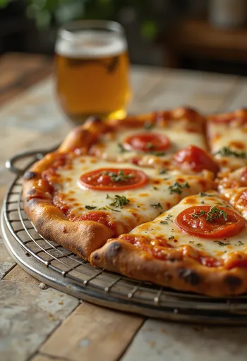 New York Style Pizza s tenkým těstem a velkými plátky