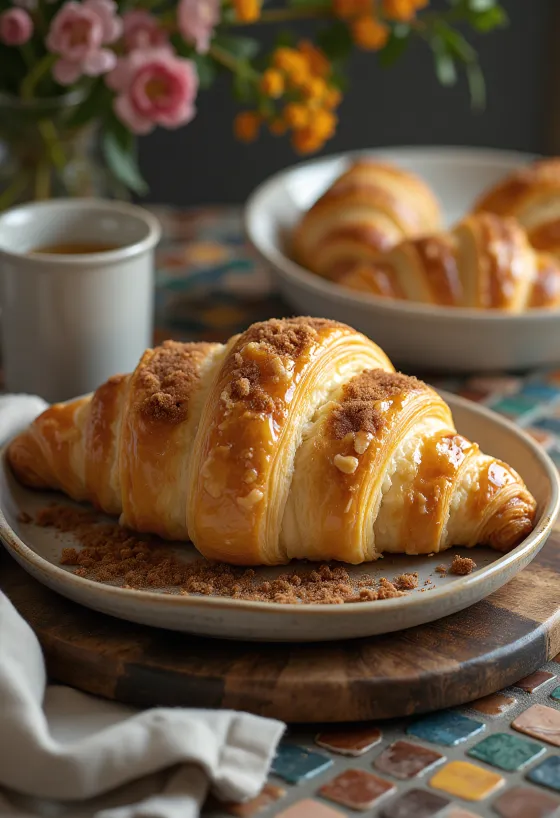 Švédský skořicový croissant